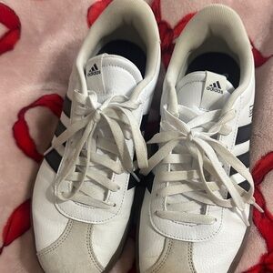 Adidas Classic White and Black Trainers